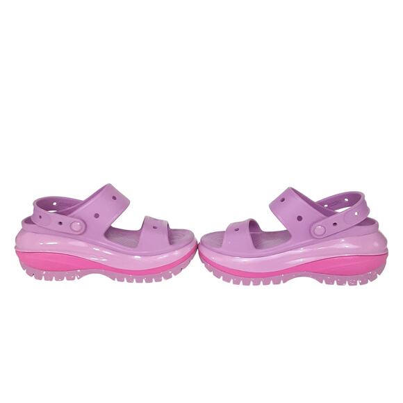 Crocs Mega Crush Sandals Bubble Purple Platform Chunky Slip On Womens 8 Retro - Picture 9 of 13